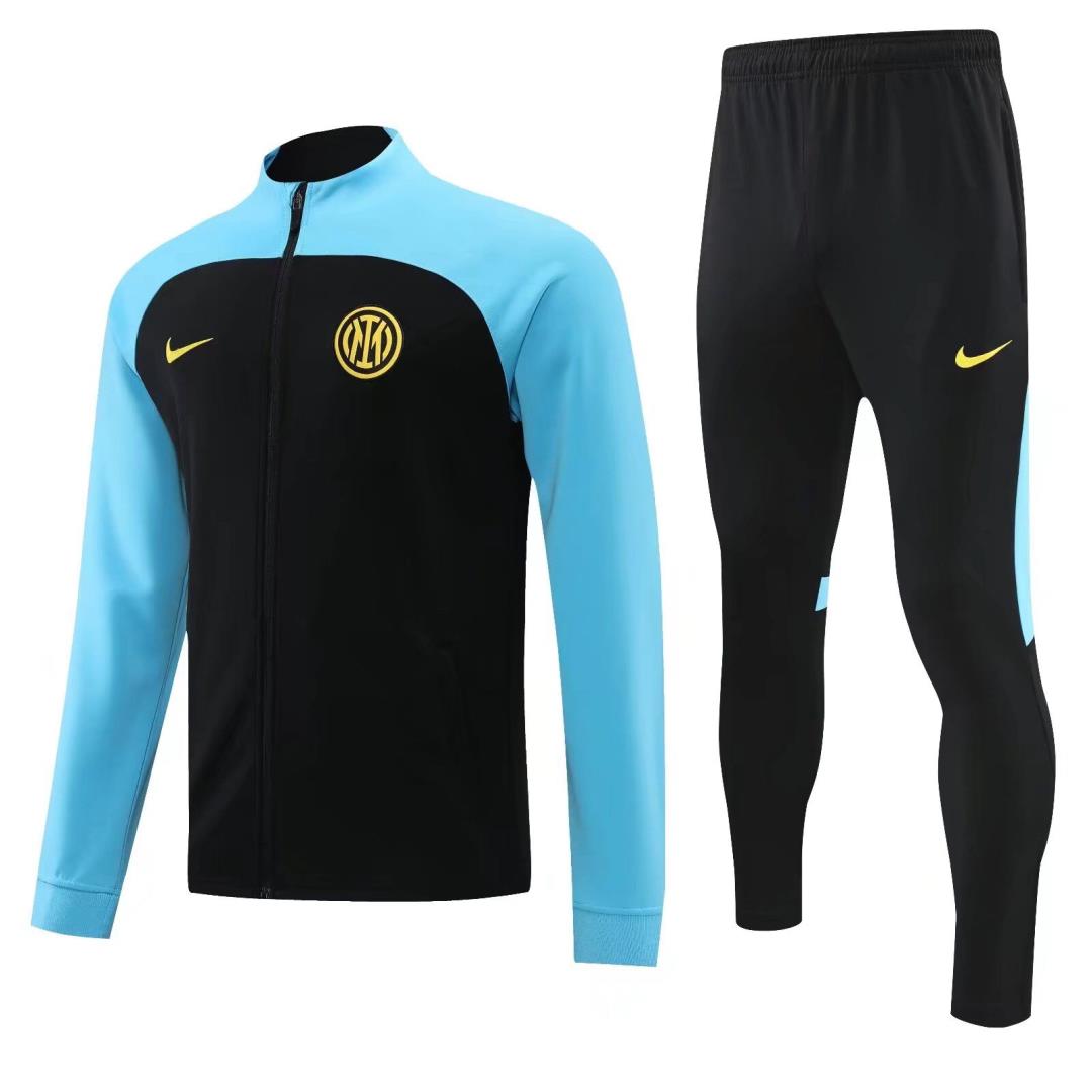 AAA Quality Inter Milan 22/23 Tracksuit - Black/Sky Blue